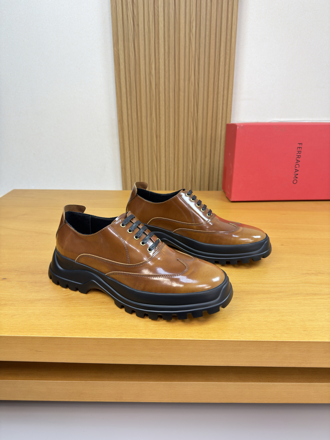 Ferragamo Style Leather Men's Shoes Lookbook Reference image 1