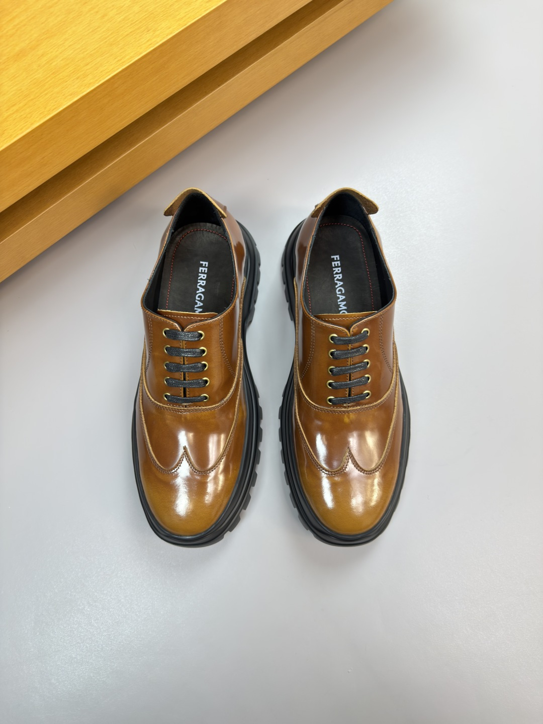 Ferragamo Style Leather Men's Shoes Lookbook Reference image 2