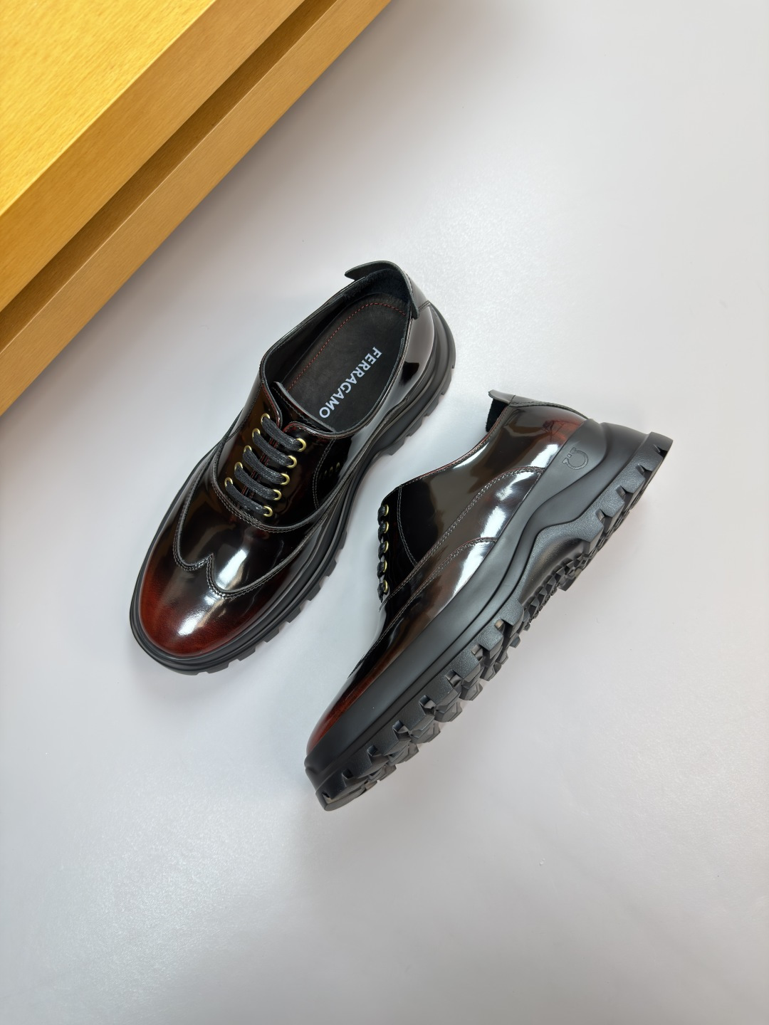 Ferragamo Style Leather Men's Shoes Men's Shoes Men's Shoes detail image 3 from source 783332