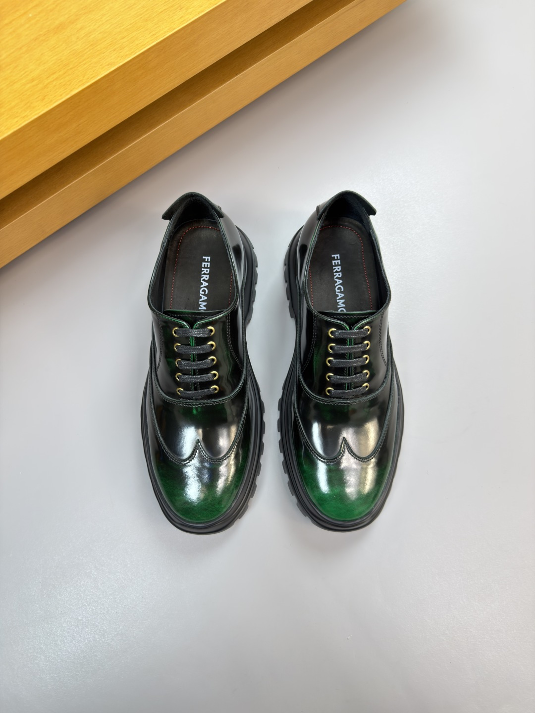 Ferragamo Style Leather Men's Shoes Lookbook Reference image 2