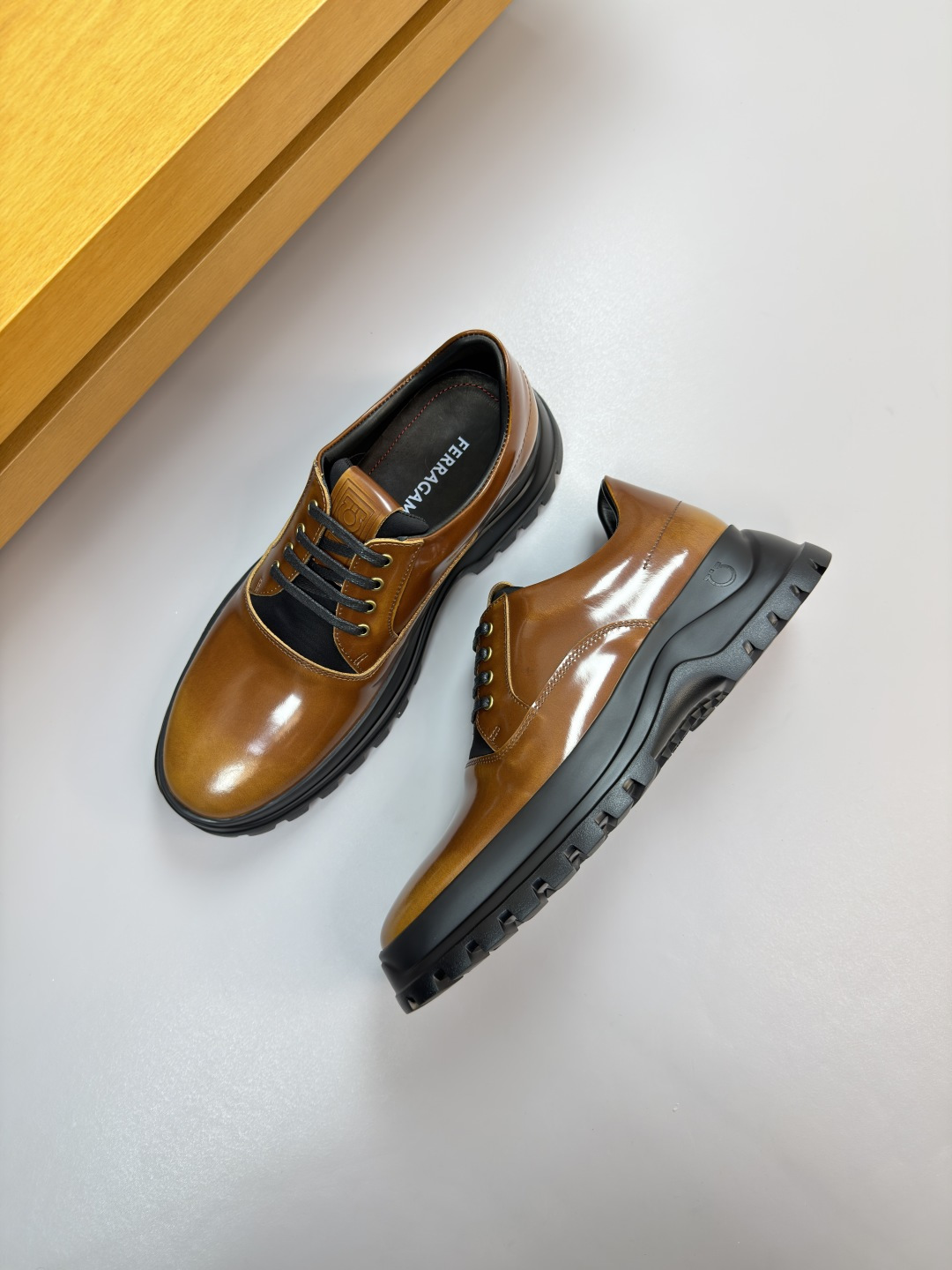 Ferragamo Style Leather Men's Shoes Men's Shoes Men's Shoes detail image 3 from source 783328