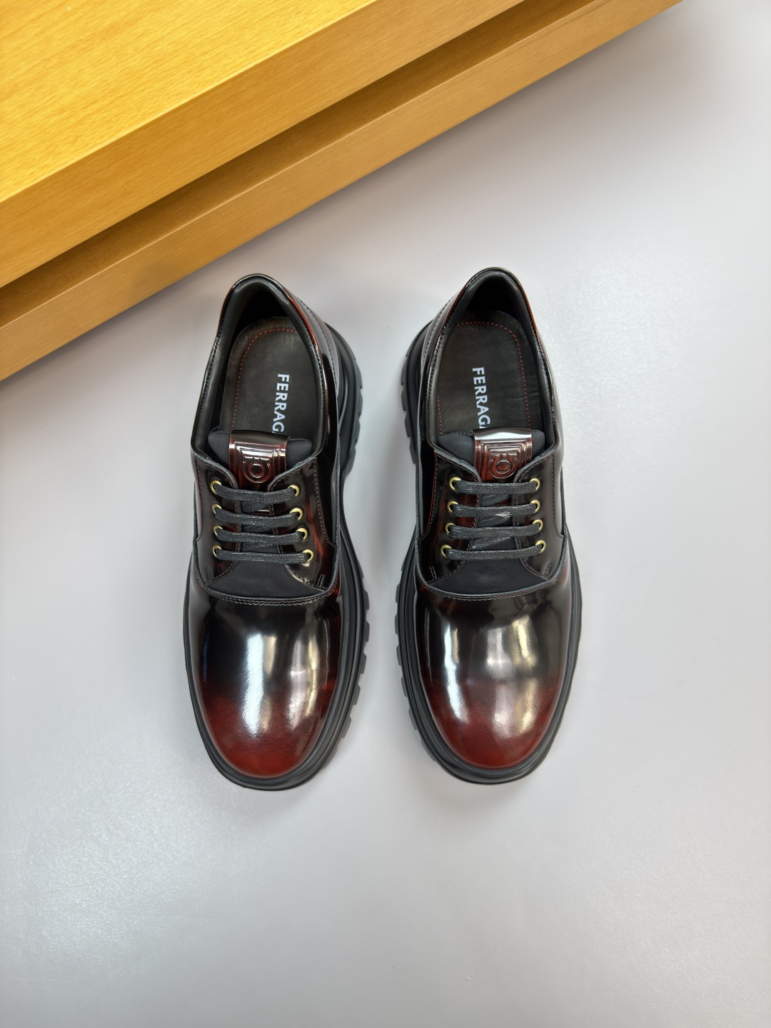 Ferragamo Style Leather Men's Shoes Lookbook Reference image 2