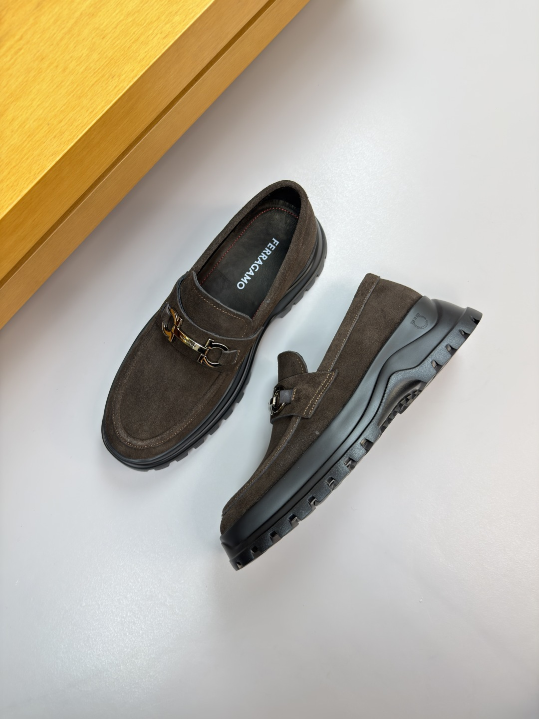 Ferragamo Style Leather Men's Shoes Men's Shoes Men's Shoes detail image 3 from source 783320