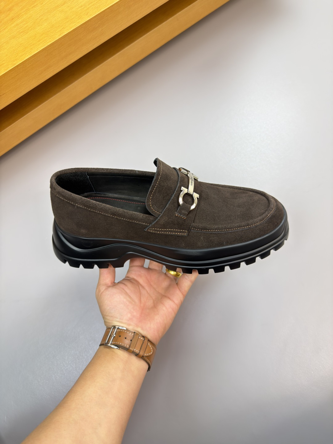 Ferragamo Style Leather Men's Shoes Men's Shoes Men's Shoes detail image 4 from source 783320