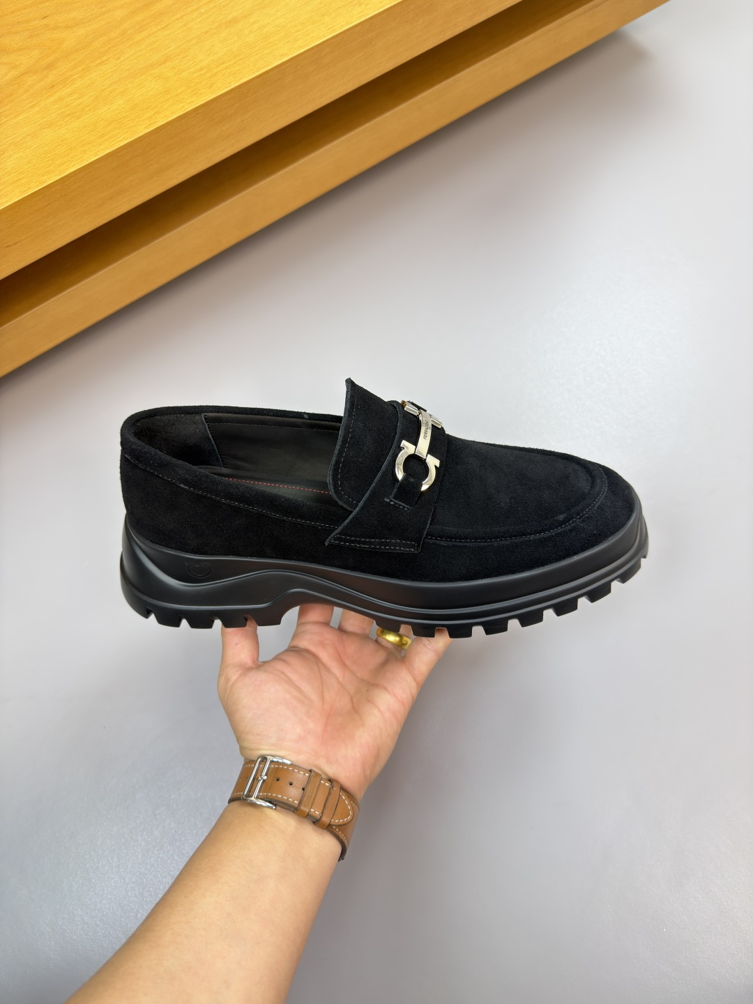 Ferragamo Style Leather Men's Shoes Men's Shoes Men's Shoes detail image 4 from source 783330