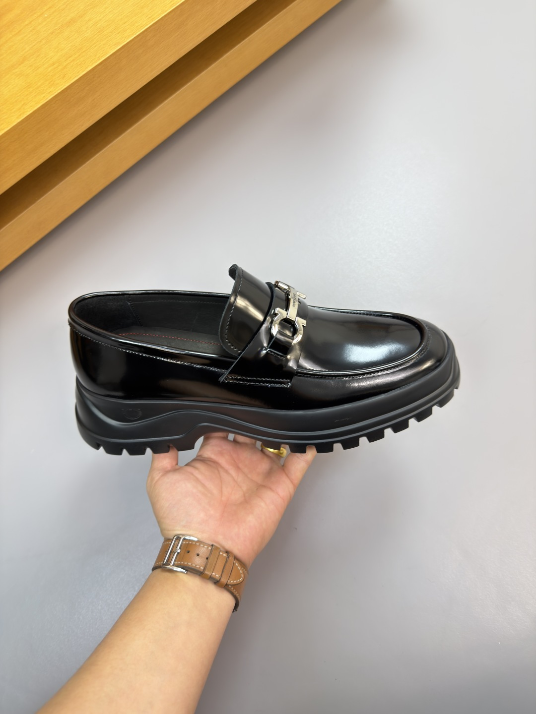 Ferragamo Style Leather Men's Shoes Men's Shoes Men's Shoes detail image 4 from source 783321