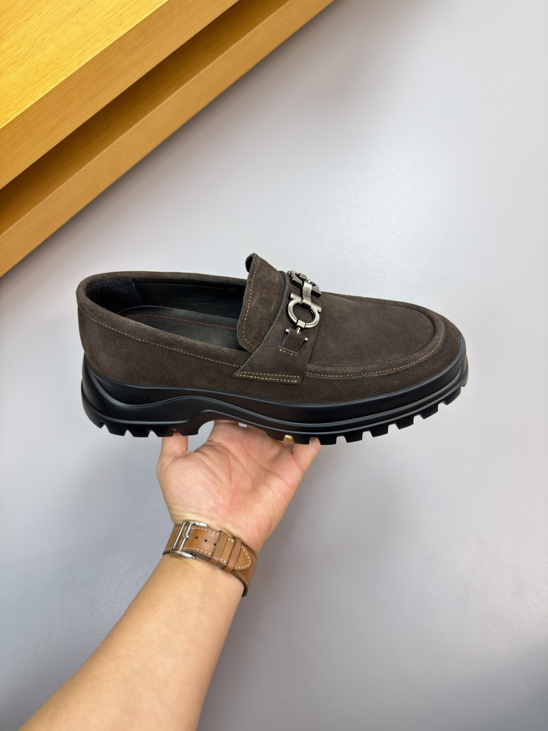 Ferragamo Style Leather Men's Shoes Men's Shoes Men's Shoes detail image 4 from source 783324