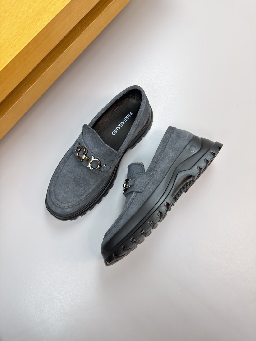 Ferragamo Style Leather Men's Shoes Men's Shoes Men's Shoes detail image 3 from source 783319