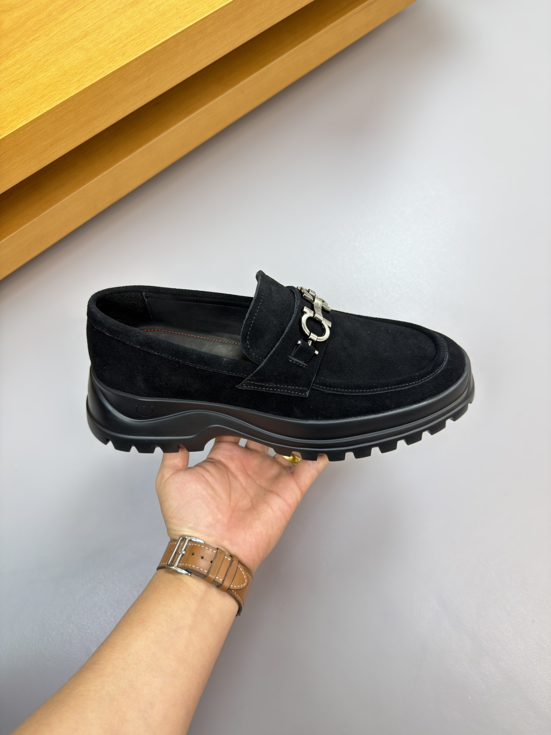 Ferragamo Style Leather Men's Shoes Men's Shoes Men's Shoes detail image 4 from source 783331