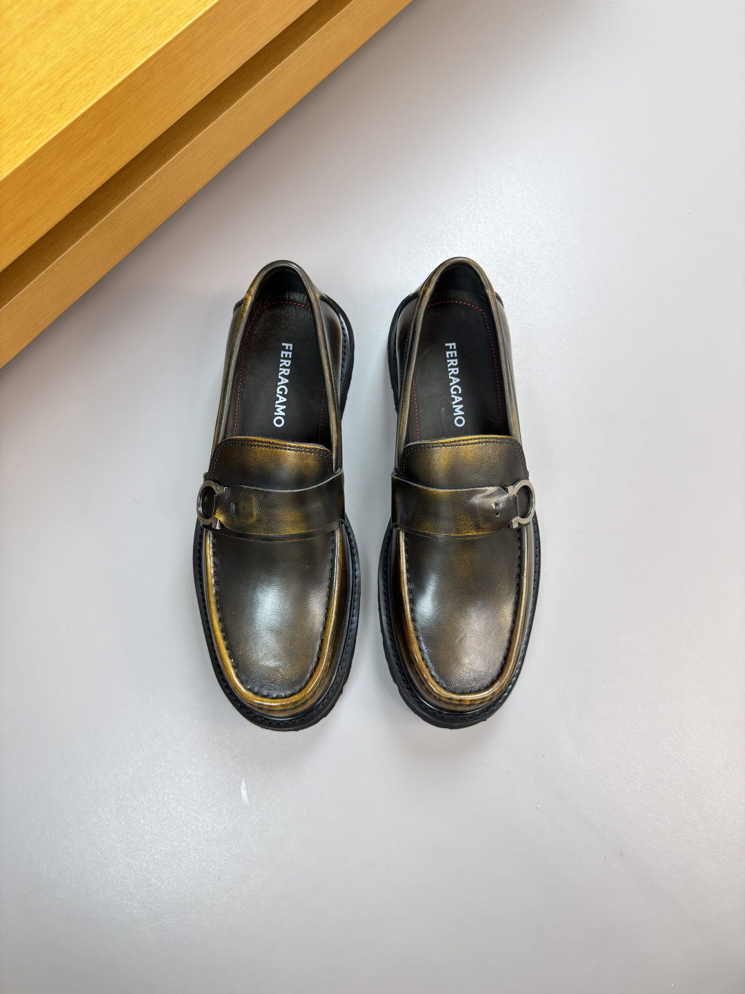 Ferragamo Style Leather Men's Shoes Lookbook Reference image 2
