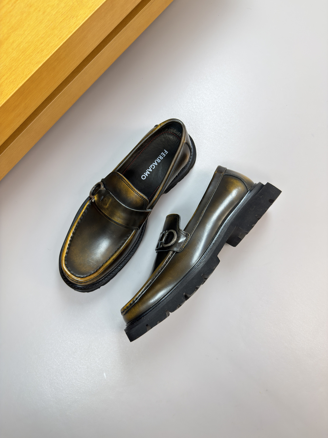 Ferragamo Style Leather Men's Shoes Men's Shoes Men's Shoes detail image 3 from source 783313