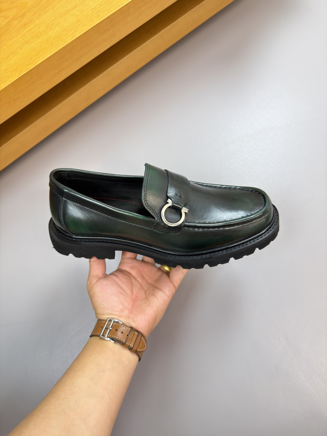 Ferragamo Style Leather Men's Shoes Men's Shoes Men's Shoes detail image 4 from source 783312