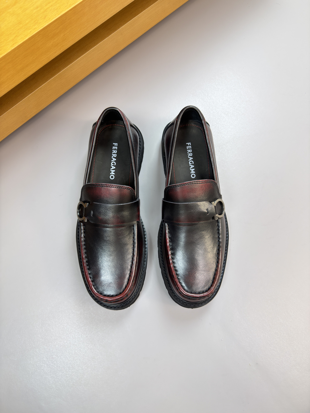 Ferragamo Style Leather Men's Shoes Lookbook Reference image 2
