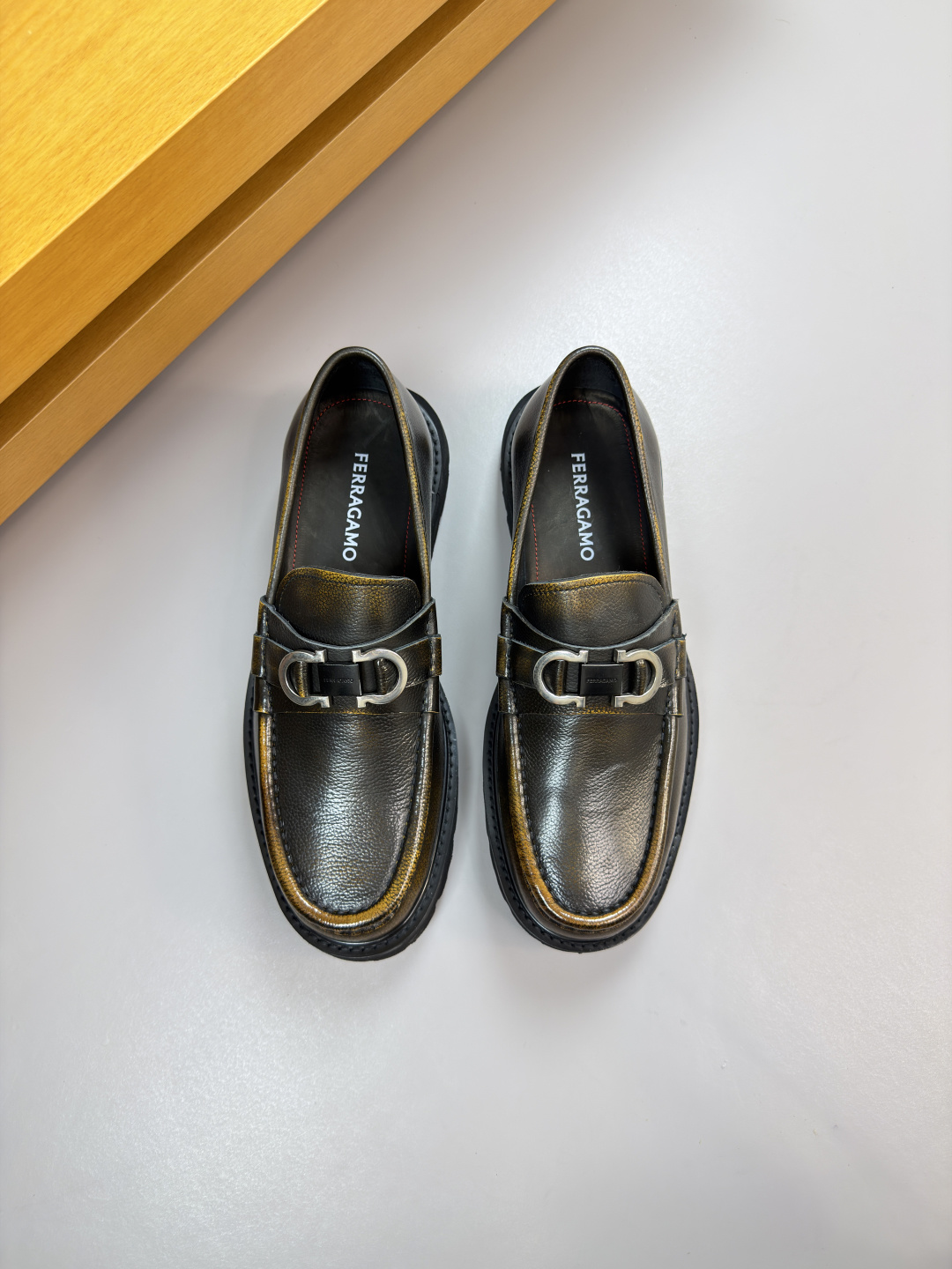 Ferragamo Style Leather Men's Shoes Lookbook Reference image 2