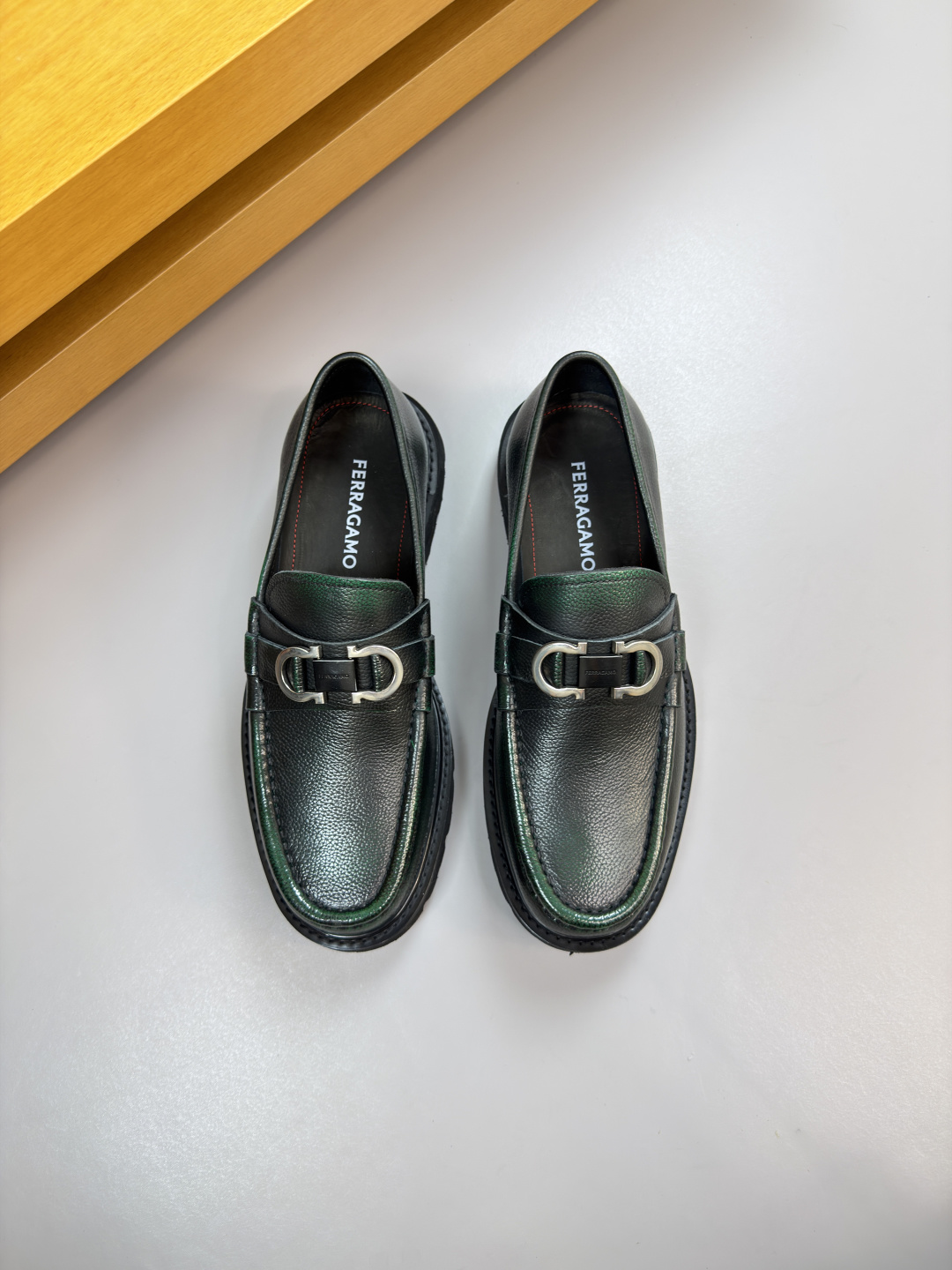 Ferragamo Style Leather Men's Shoes Lookbook Reference image 2