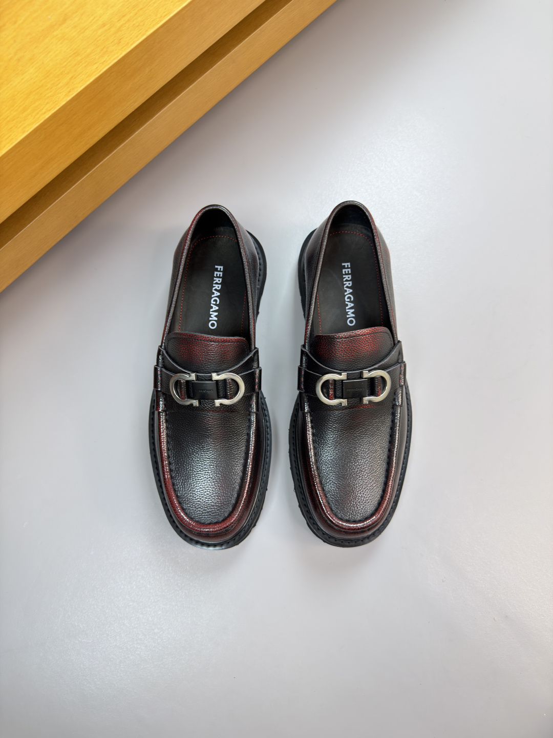 Ferragamo Style Leather Men's Shoes Lookbook Reference image 2