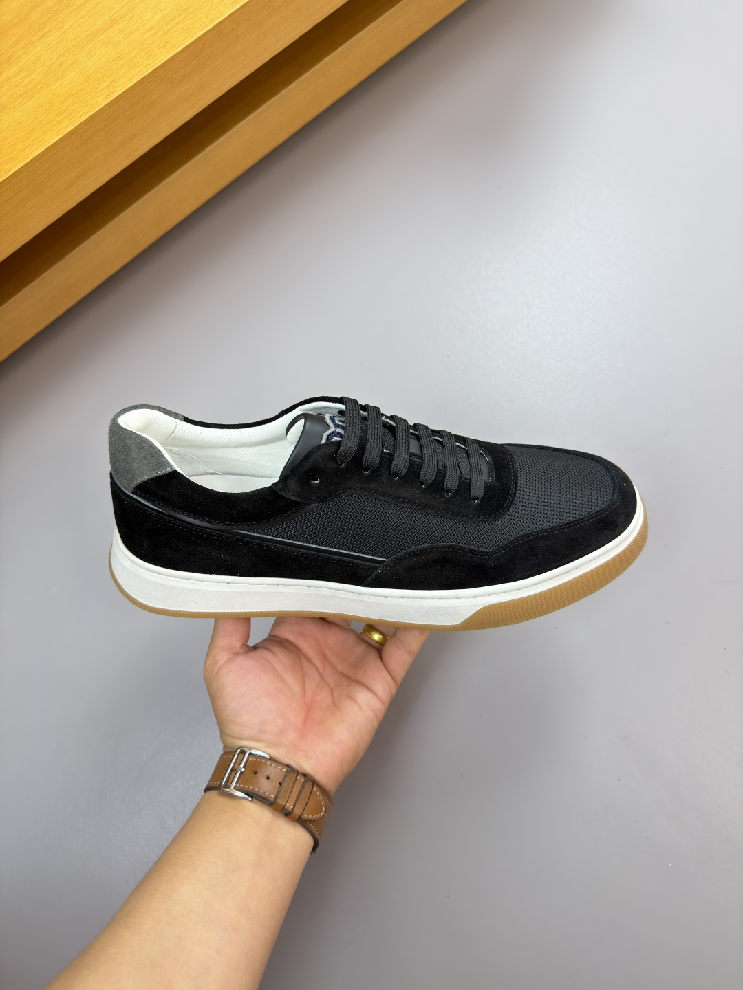 Brunello Cucinelli Spring/Summer new men's color-block skate sneakers 4