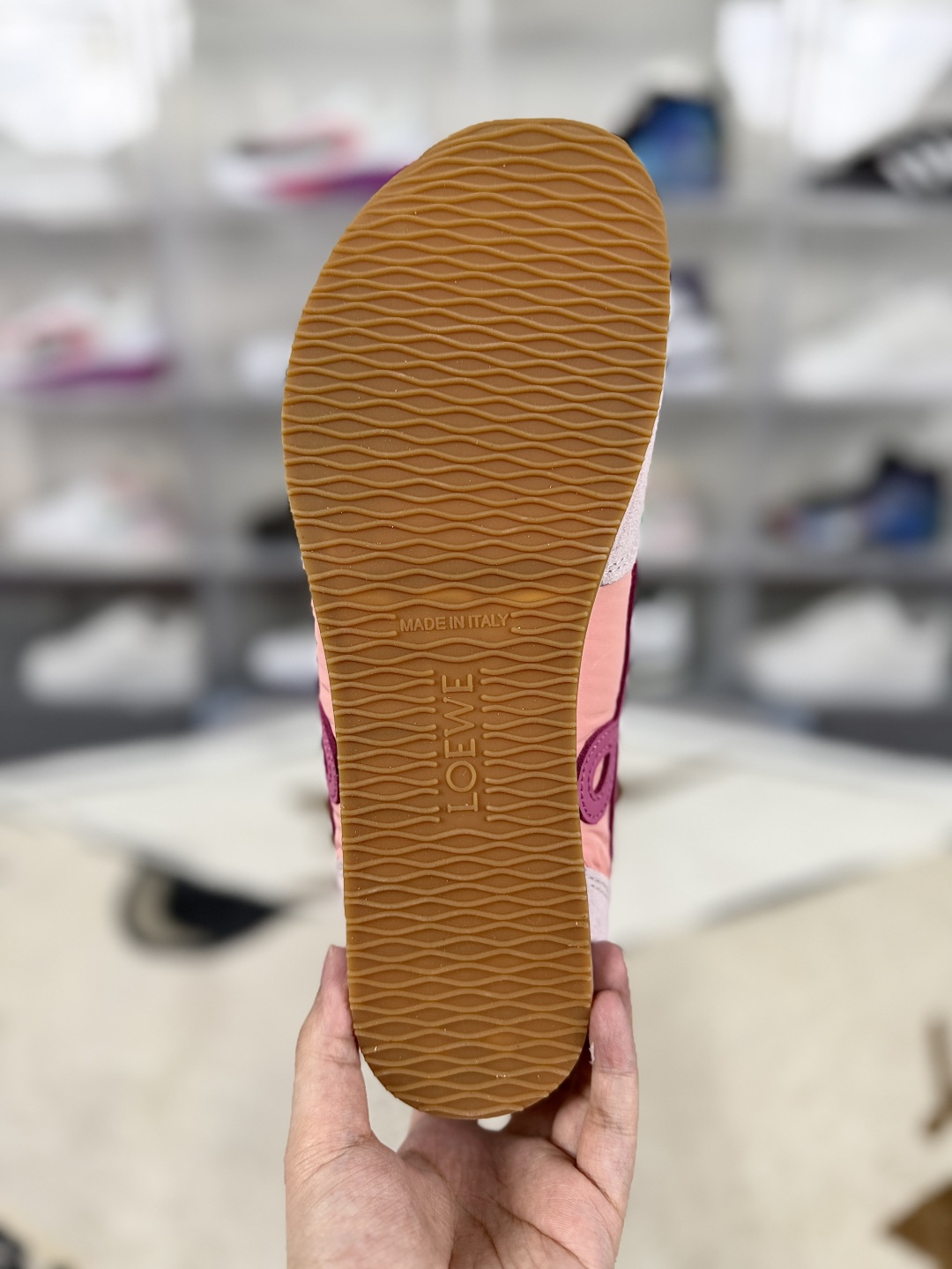 Loewe Ballet Runner 2.0 Pink Leather Sneakers Round Toe Lace-up Casual Shoes 7 cmp i1746109398506 143 0 4
