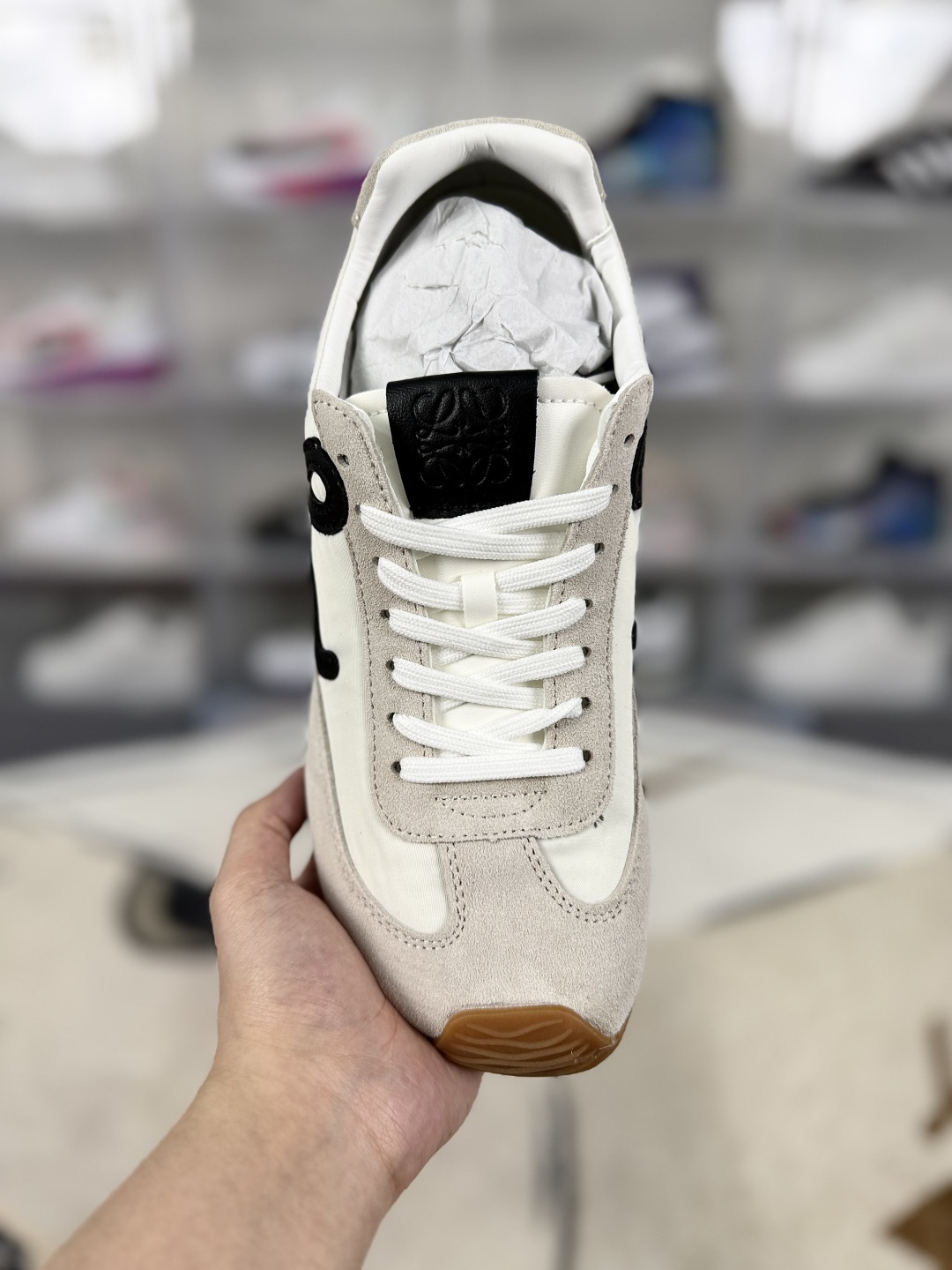 Loewe Ballet Runner 2.0: Calfskin Lace-Up Sneakers, White, Unisex Design 5 cmp i1746109413984 7832 0 3