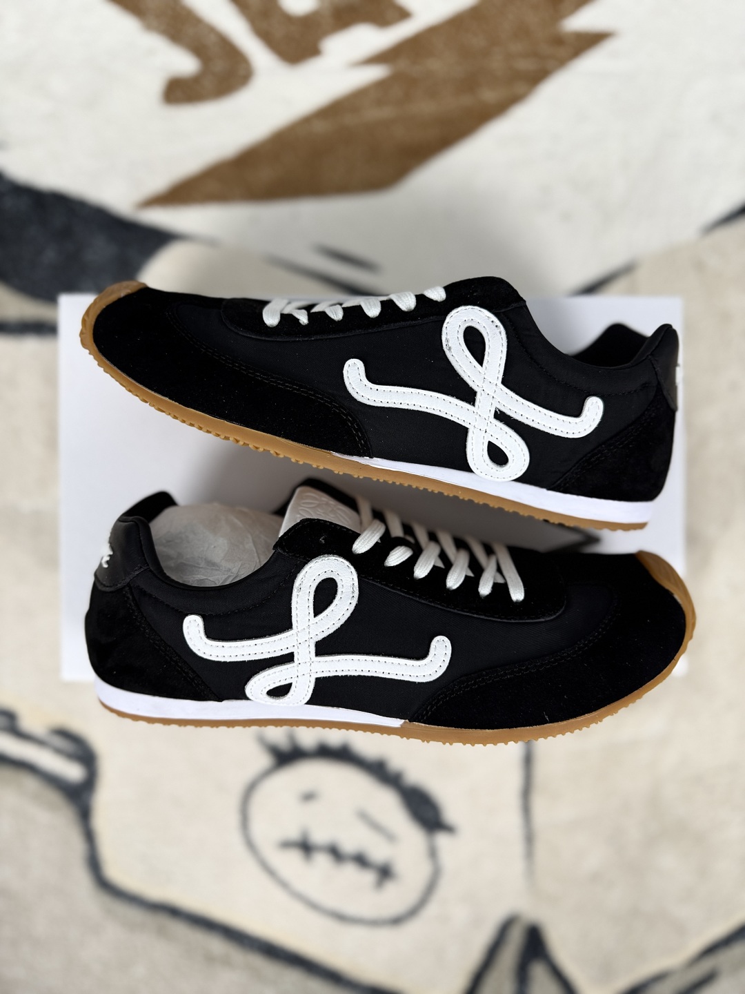Loewe Ballet Runner 2.0: Calfskin Leather Sneakers, Round Toe, Lace-Up 9 cmp i1746109536026 6199 0 7