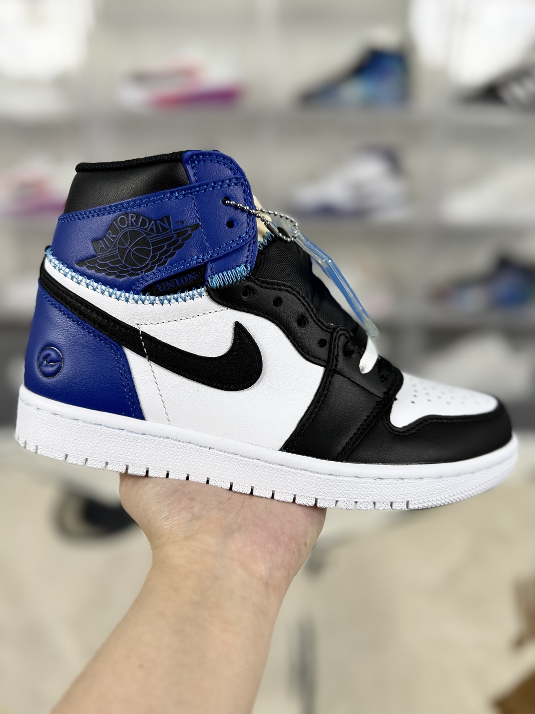 Fragment Design x Union x Air Jordan 1 Retro High - Black, White & Blue