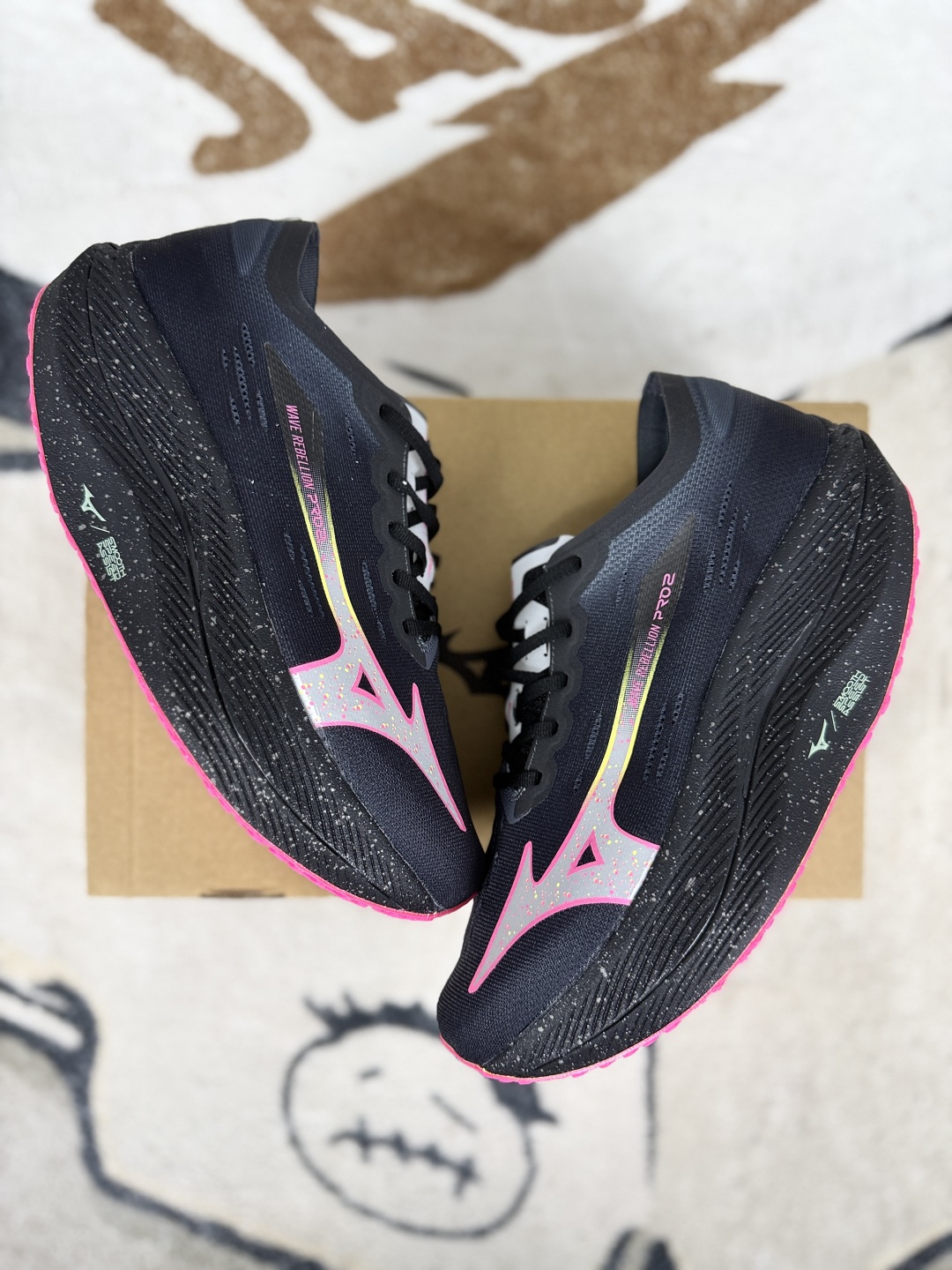 Mizuno Wave Rebellion Pro 2 Running Shoes - Black/Pink, Carbon Fiber Plate 6 cmp i1747088738960 7603 0 6