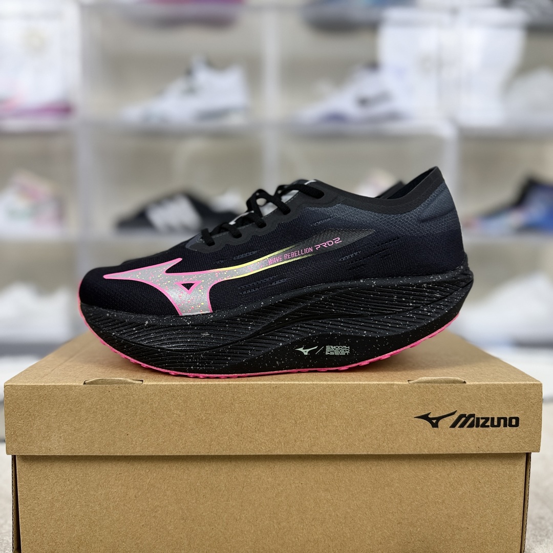 Mizuno Wave Rebellion Pro 2 Running Shoes - Black/Pink, Carbon Fiber Plate 10 cmp i1747088740284 8219 0 8