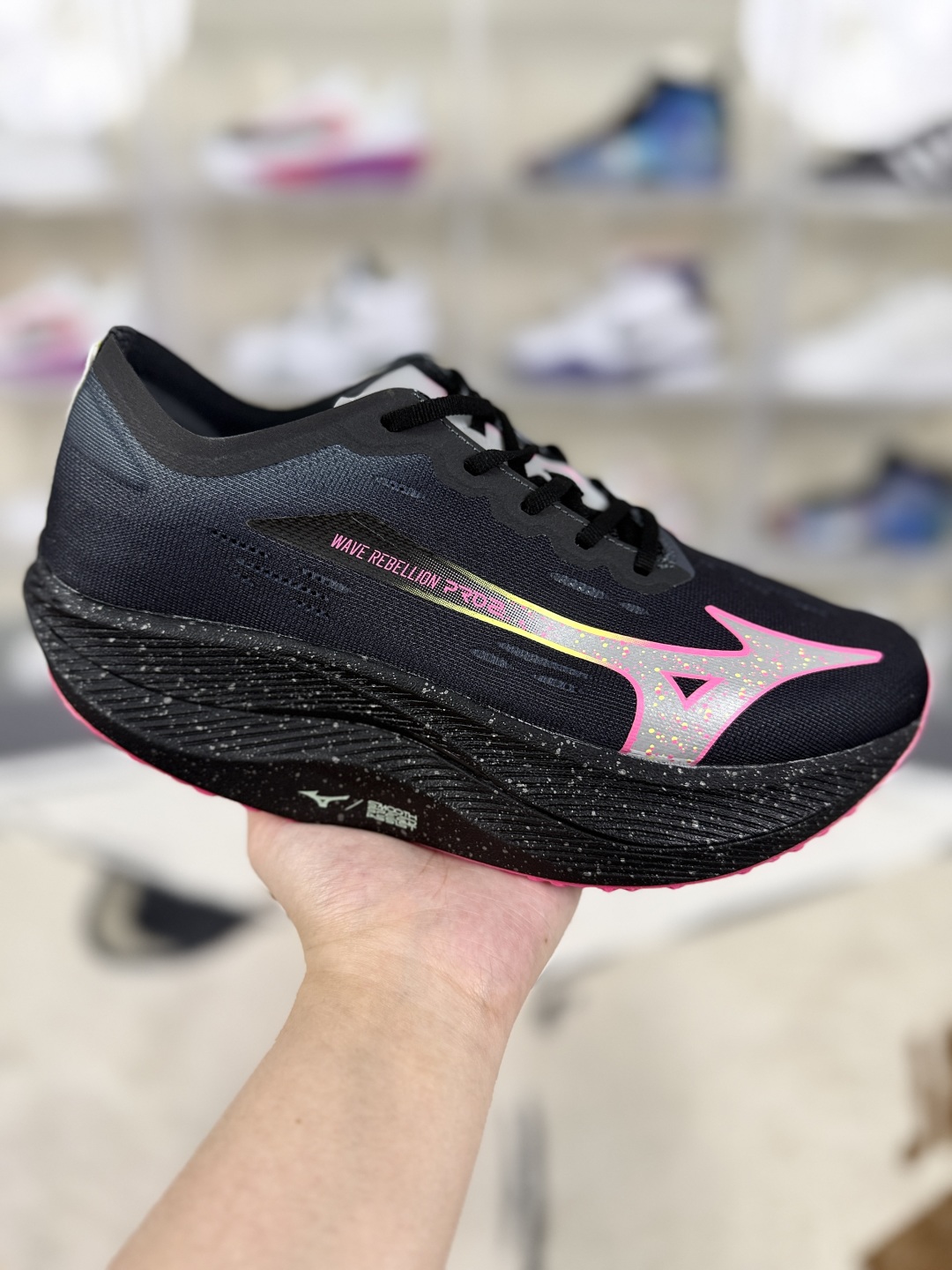 Mizuno Wave Rebellion Pro 2 Running Shoes - Black/Pink, Carbon Fiber Plate 2 cmp i1747088740773 5509 0 0