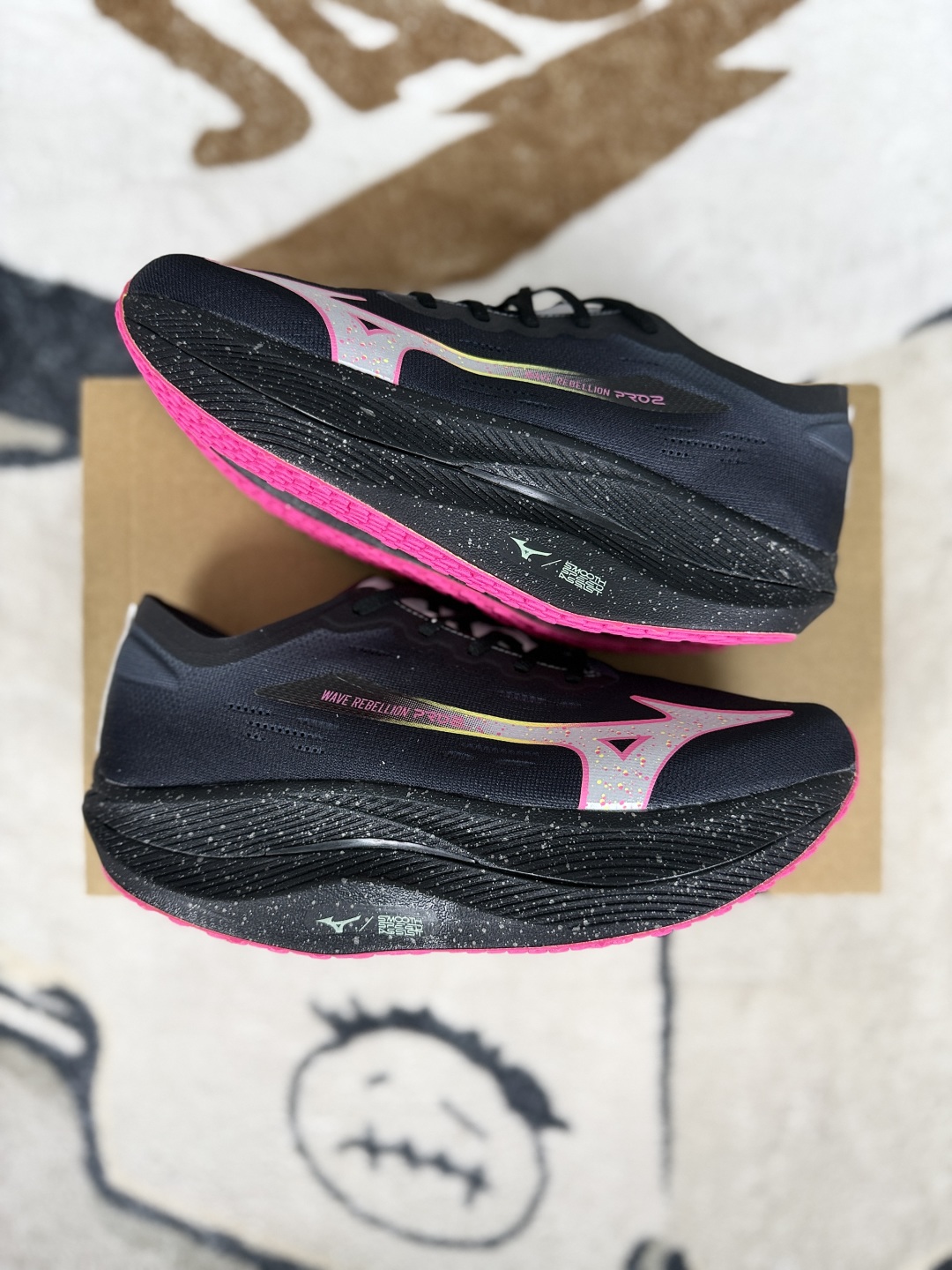 Mizuno Wave Rebellion Pro 2 Running Shoes - Black/Pink, Carbon Fiber Plate 9 cmp i1747088742349 4500 0 7