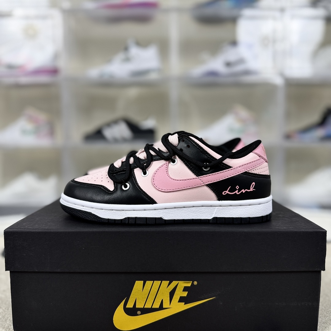 Nike Dunk Low GS Black Pink Letter Deconstructed Sneakers - Trendy & Comfortable 9 cmp i1747350153686 5106 0 8
