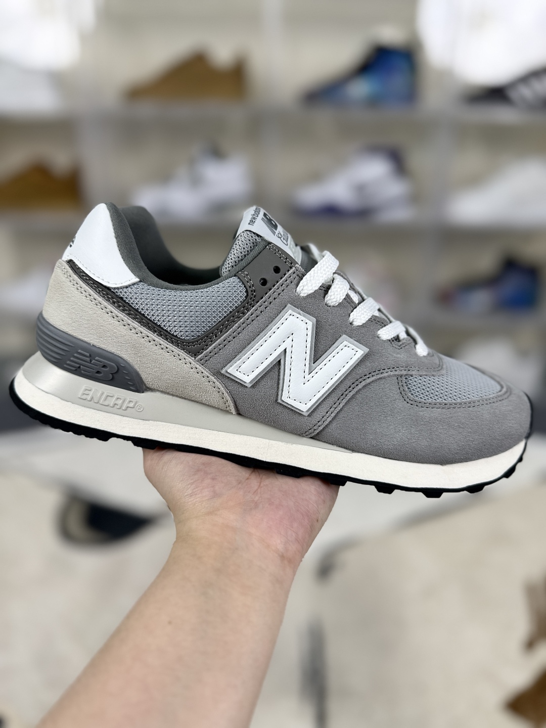 New Balance 574 Classic Grey Suede Sneakers - Retro Style & Comfort 1 cmp i1747600861414 825 0 0