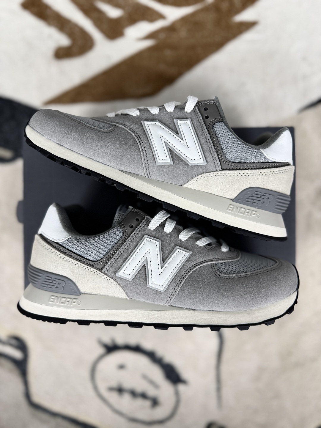 New Balance 574 Classic Grey Suede Sneakers - Retro Style & Comfort 8 cmp i1747600866442 8352 0 7