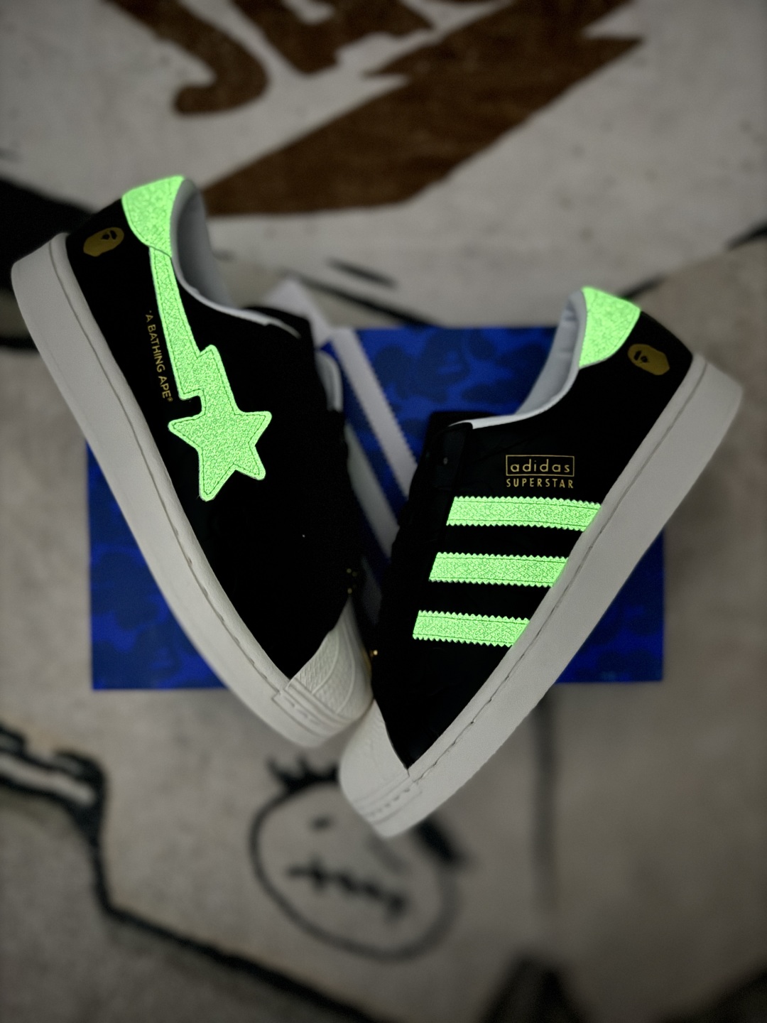A Bathing Ape x Adidas Originals Superstar Low Top Sneakers - Unisex 8 cmp i1748295745877 7920 0 6