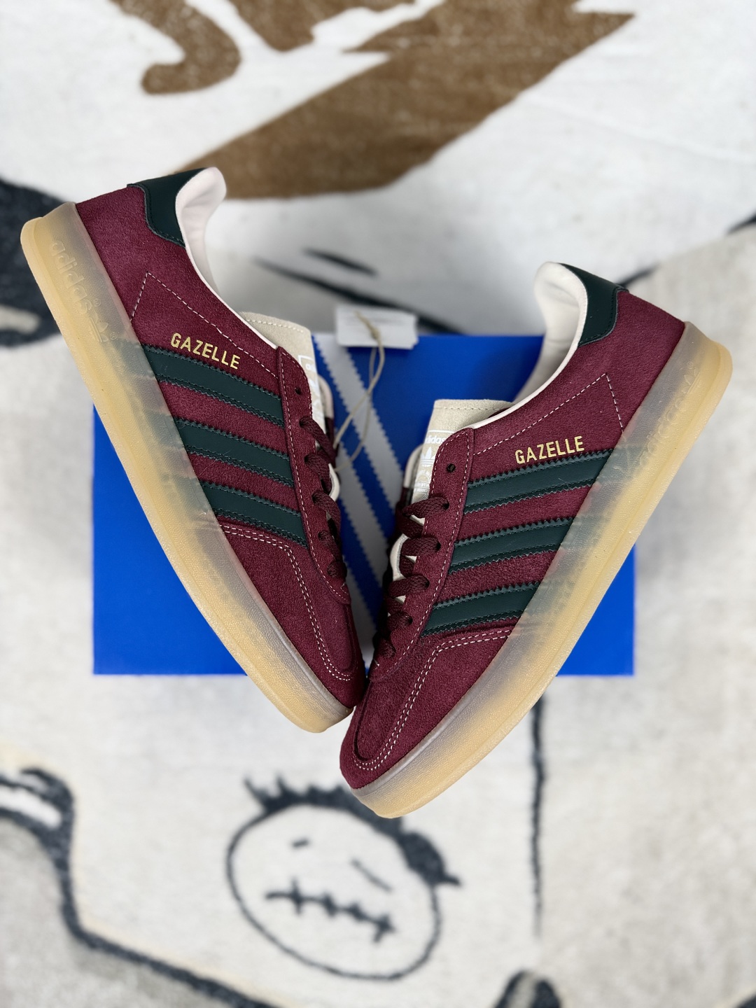 Adidas Originals Gazelle Indoor: Classic Burgundy Suede Low-Top Sneakers 5 cmp i1748468341125 7839 0 6