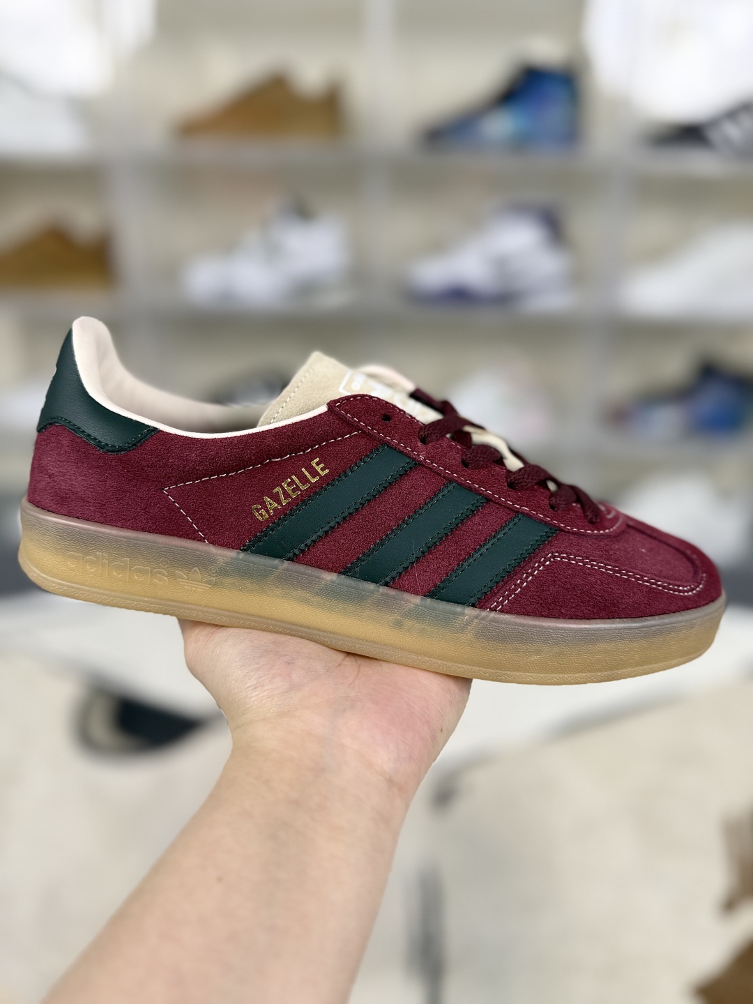 Adidas Originals Gazelle Indoor: Classic Burgundy Suede Low-Top Sneakers 1 cmp i1748468341148 9236 0 0