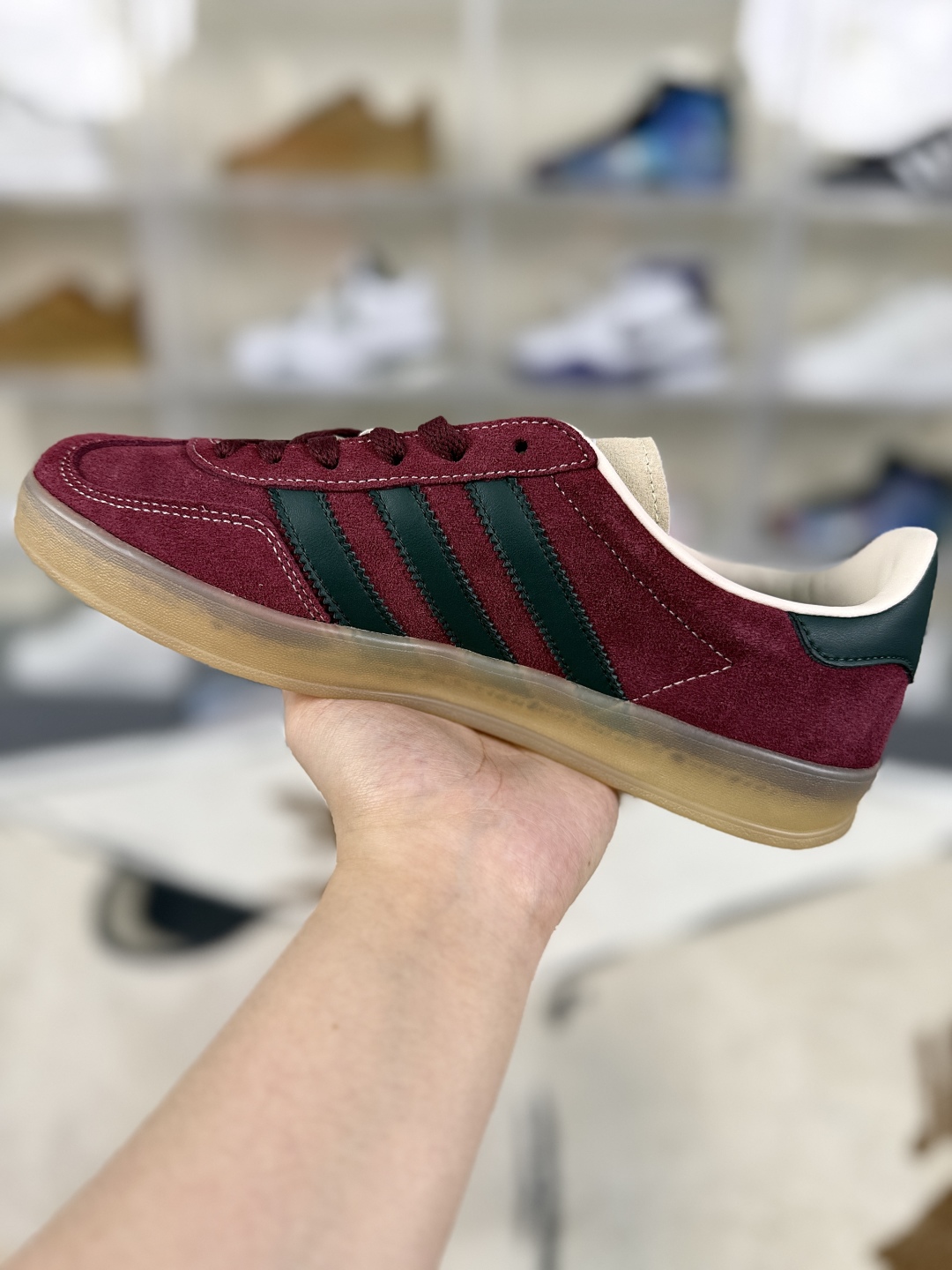 Adidas Originals Gazelle Indoor: Classic Burgundy Suede Low-Top Sneakers 2 cmp i1748468351102 4930 0 1