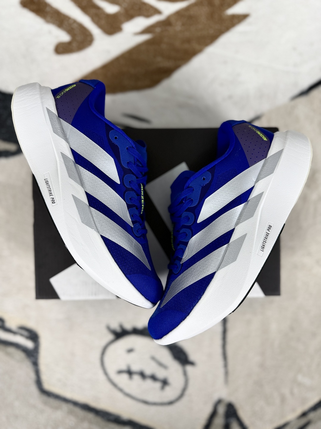 Adidas Adizero Evo SL Blue Silver Lightweight Breathable Running Shoes 6 cmp i1748468389910 350 0 6