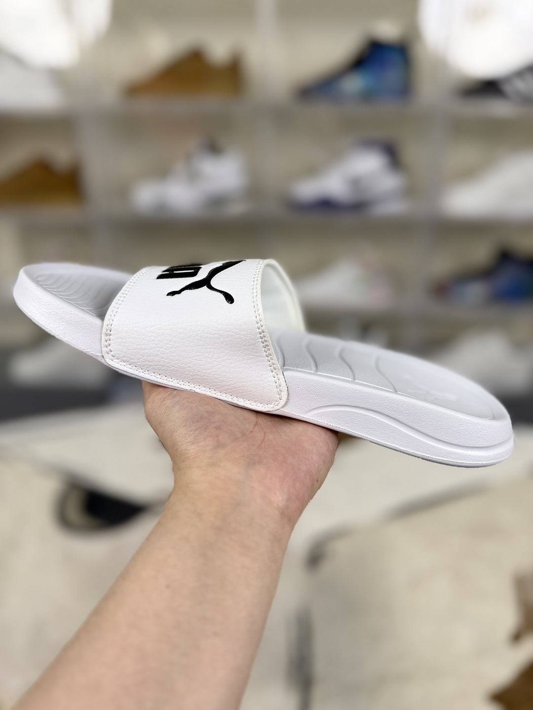 PUMA Popcat 20 Split White Slide Sandal, Unisex Athletic Comfort, Sizes 6-12 2 cmp i1748551007475 1145 0 1