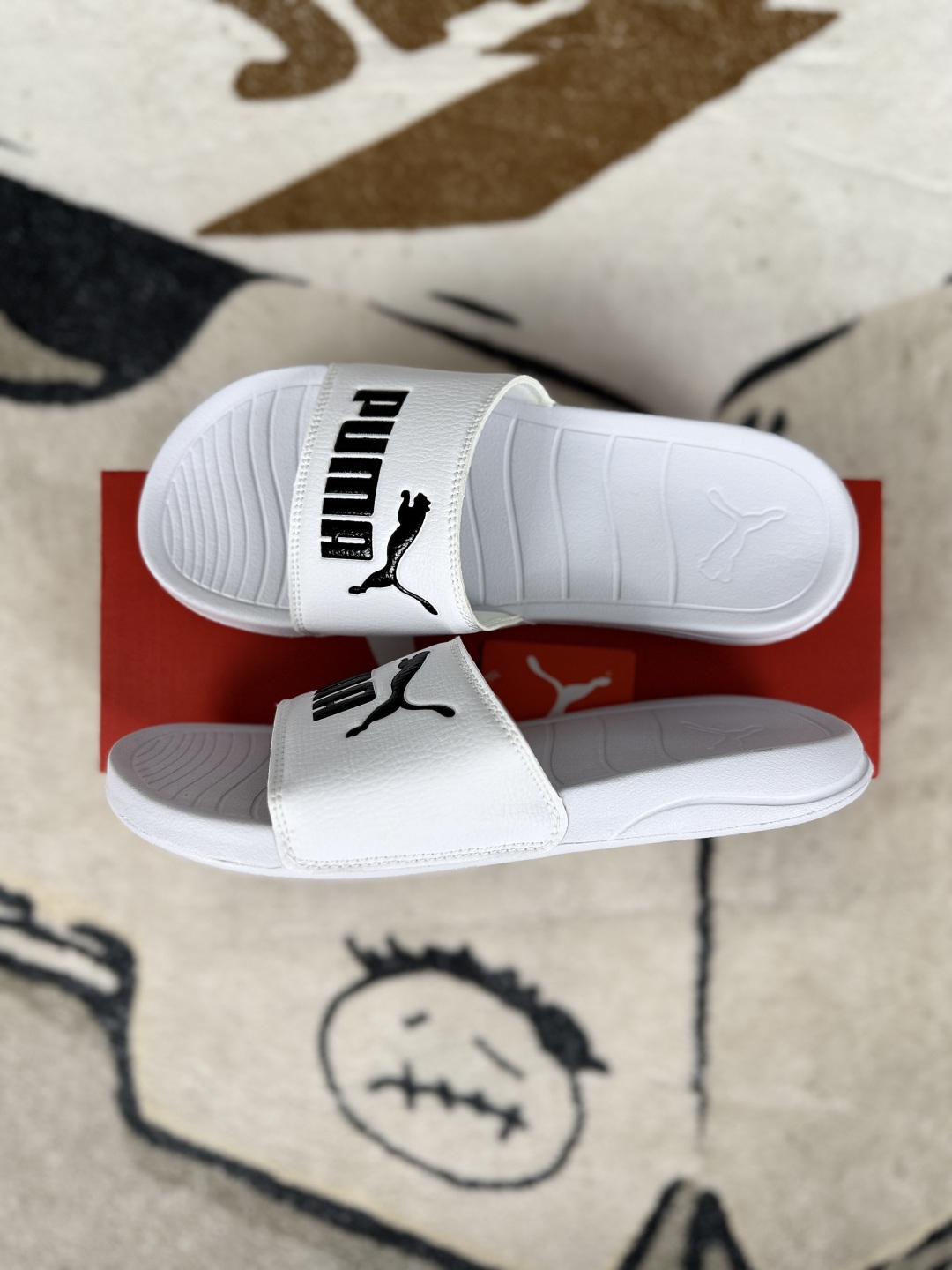 PUMA Popcat 20 Split White Slide Sandal, Unisex Athletic Comfort, Sizes 6-12 8 cmp i1748551007475 8650 0 6