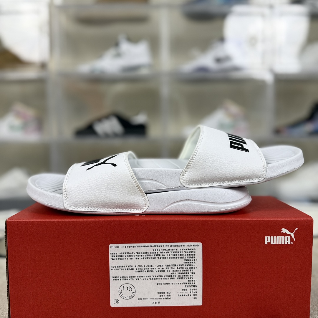 PUMA Popcat 20 Split White Slide Sandal, Unisex Athletic Comfort, Sizes 6-12 9 cmp i1748551009394 2615 0 8