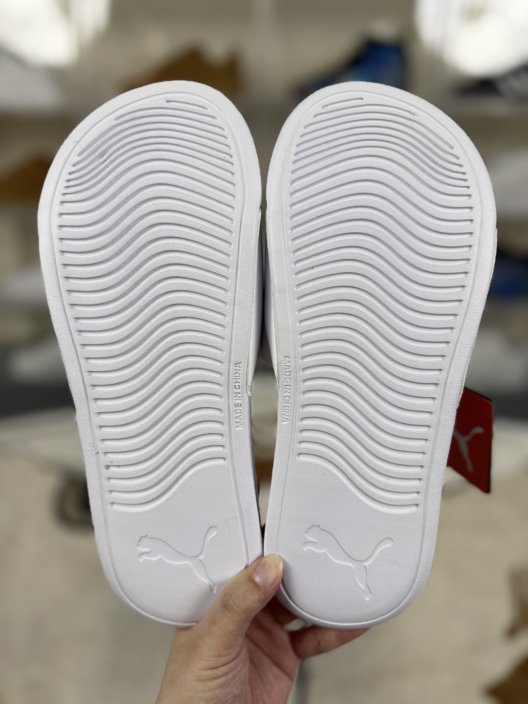 PUMA Popcat 20 Split White Slide Sandal, Unisex Athletic Comfort, Sizes 6-12 6 cmp i1748551010084 6498 0 3
