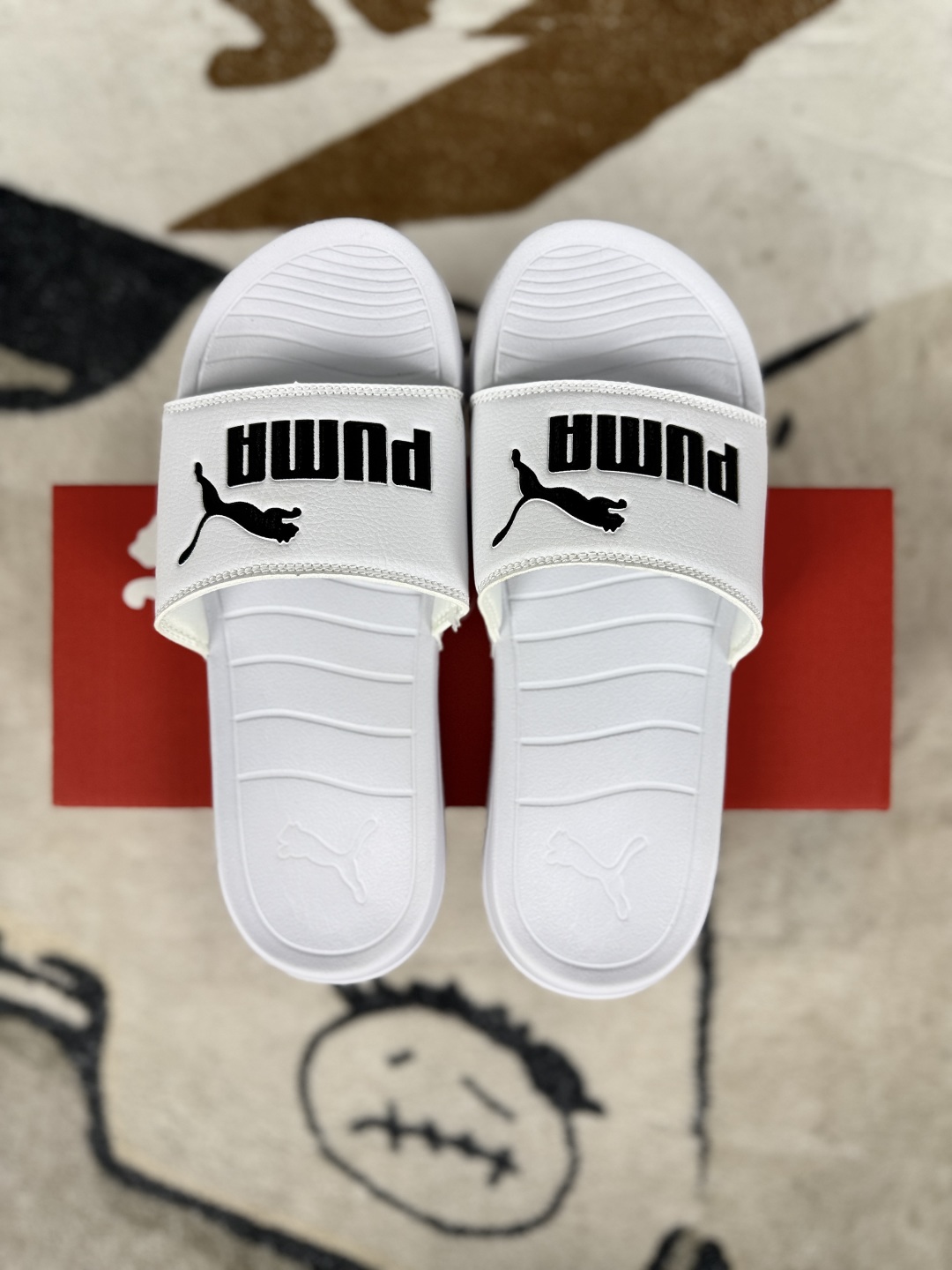 PUMA Popcat 20 Split White Slide Sandal, Unisex Athletic Comfort, Sizes 6-12 5 cmp i1748551010101 3653 0 7
