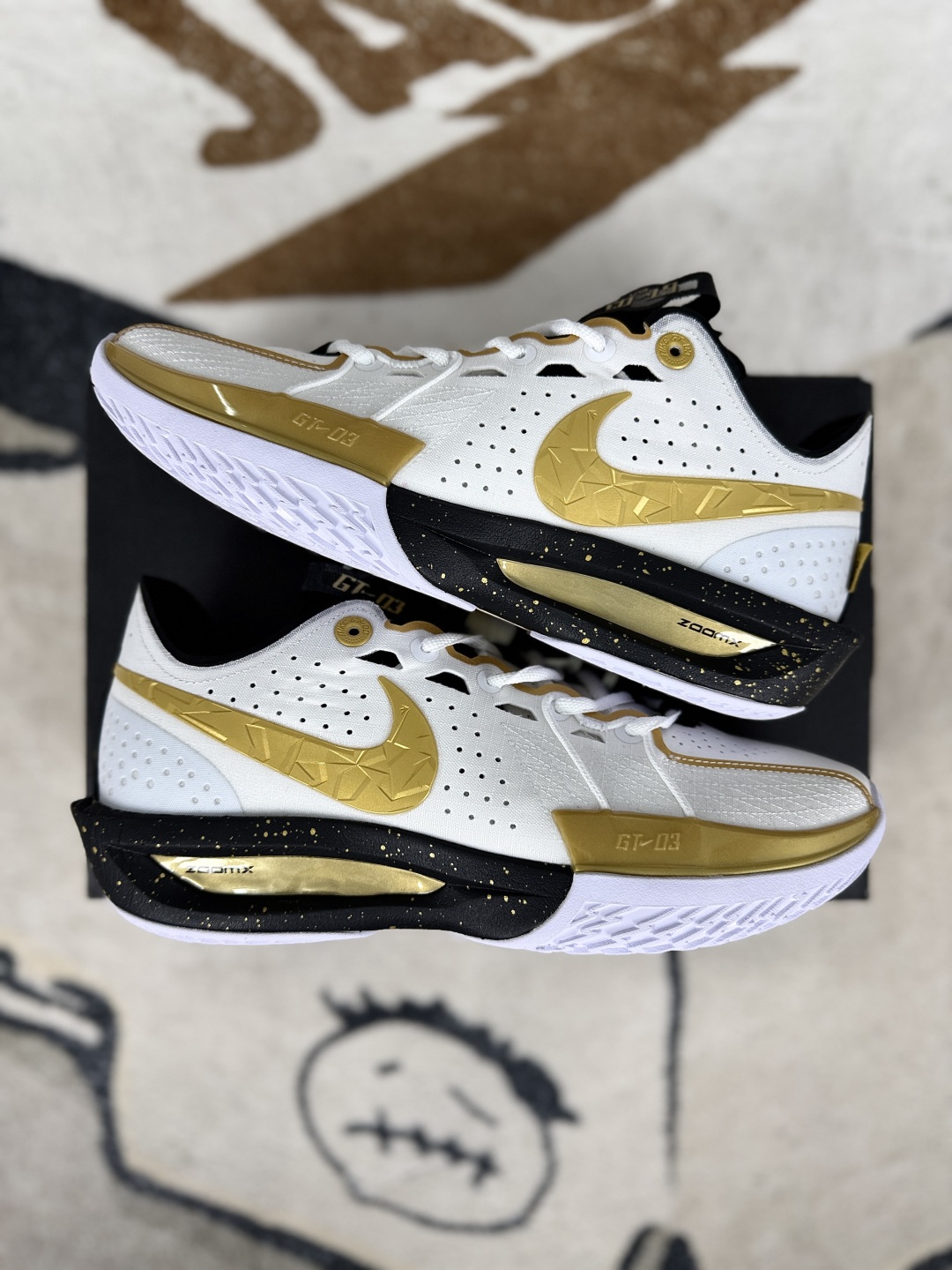 Nike Air Zoom G.T. Cut 3 EP Basketball Shoes - White/Gold - HF5702-170 9 cmp i1748702052447 2137 0 7
