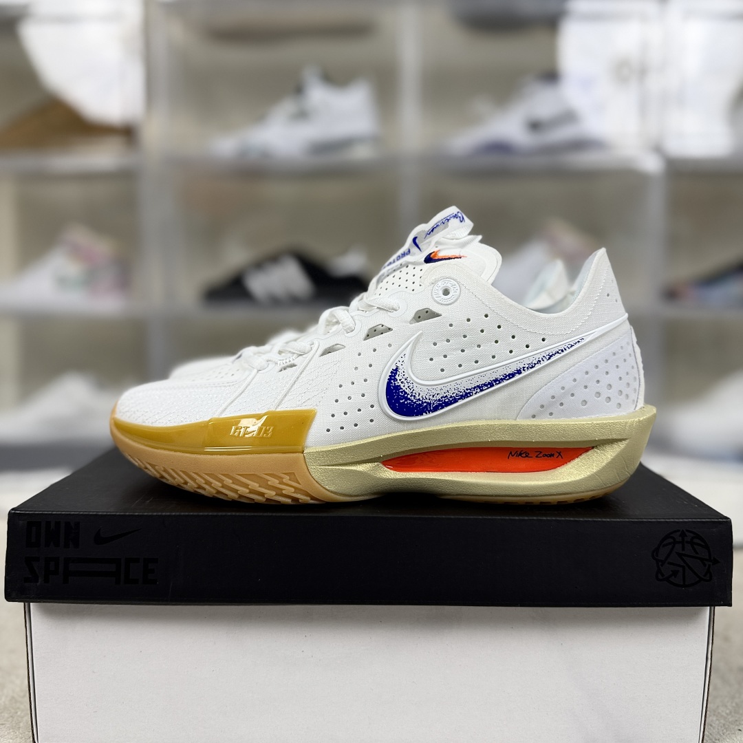 Nike Air Zoom G.T. Cut 3 Basketball Shoes - White/Blue/Orange - HJ8205-100 10 cmp i1748702087413 7199 0 8
