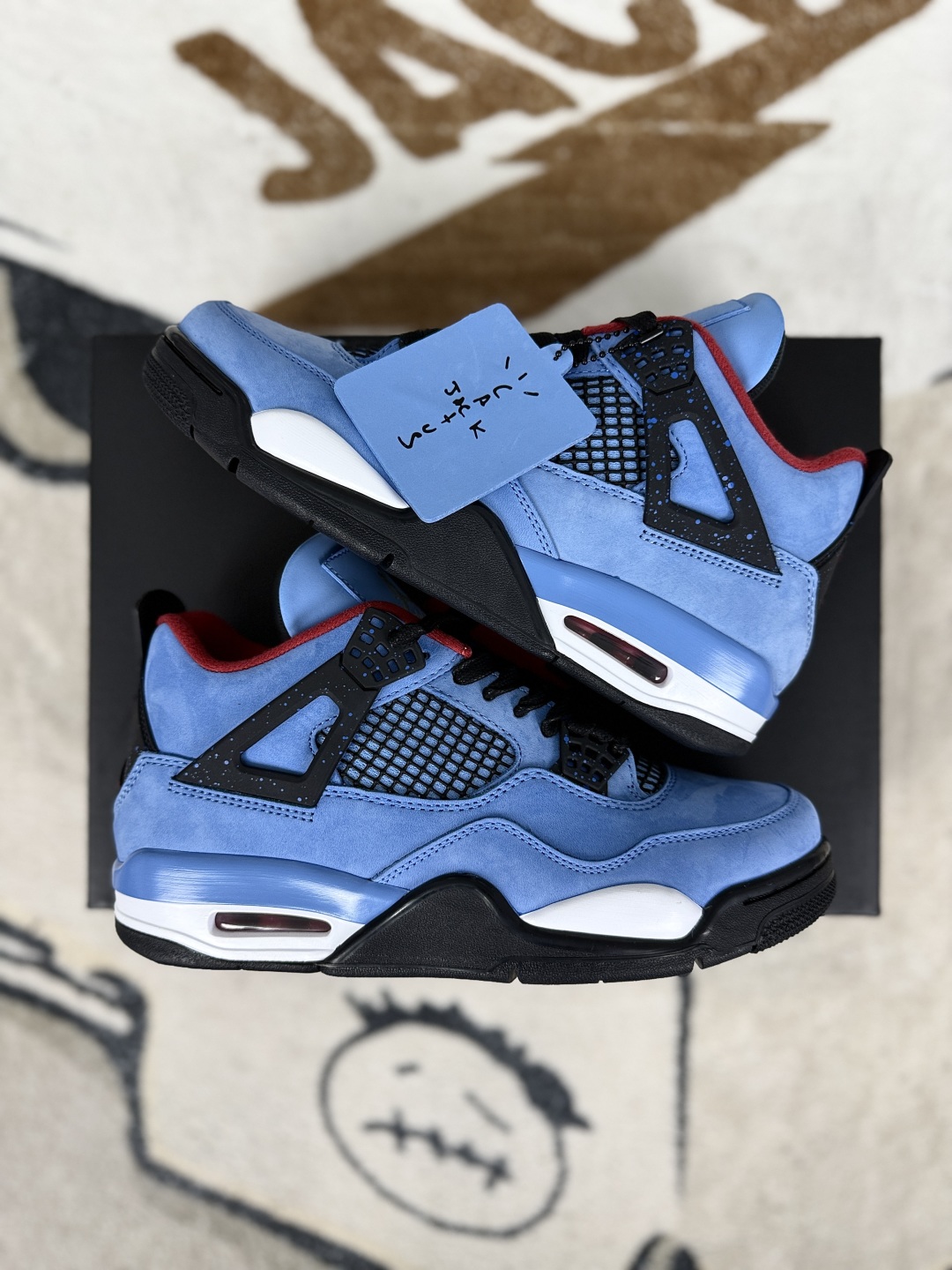 Travis Scott x Air Jordan 4 Retro 'Cactus Jack' Blue Sneakers 8 cmp i1749075732684 90 0 7