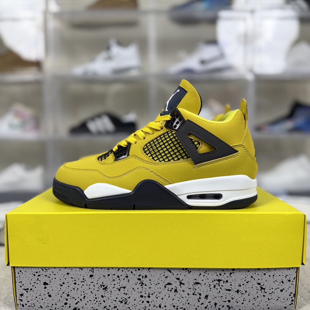 Air Jordan 4 Retro 'Tour Yellow' Sneaker, Mid-Top Basketball Shoes for Men & Women 9 cmp i1749159750099 3607 0 8