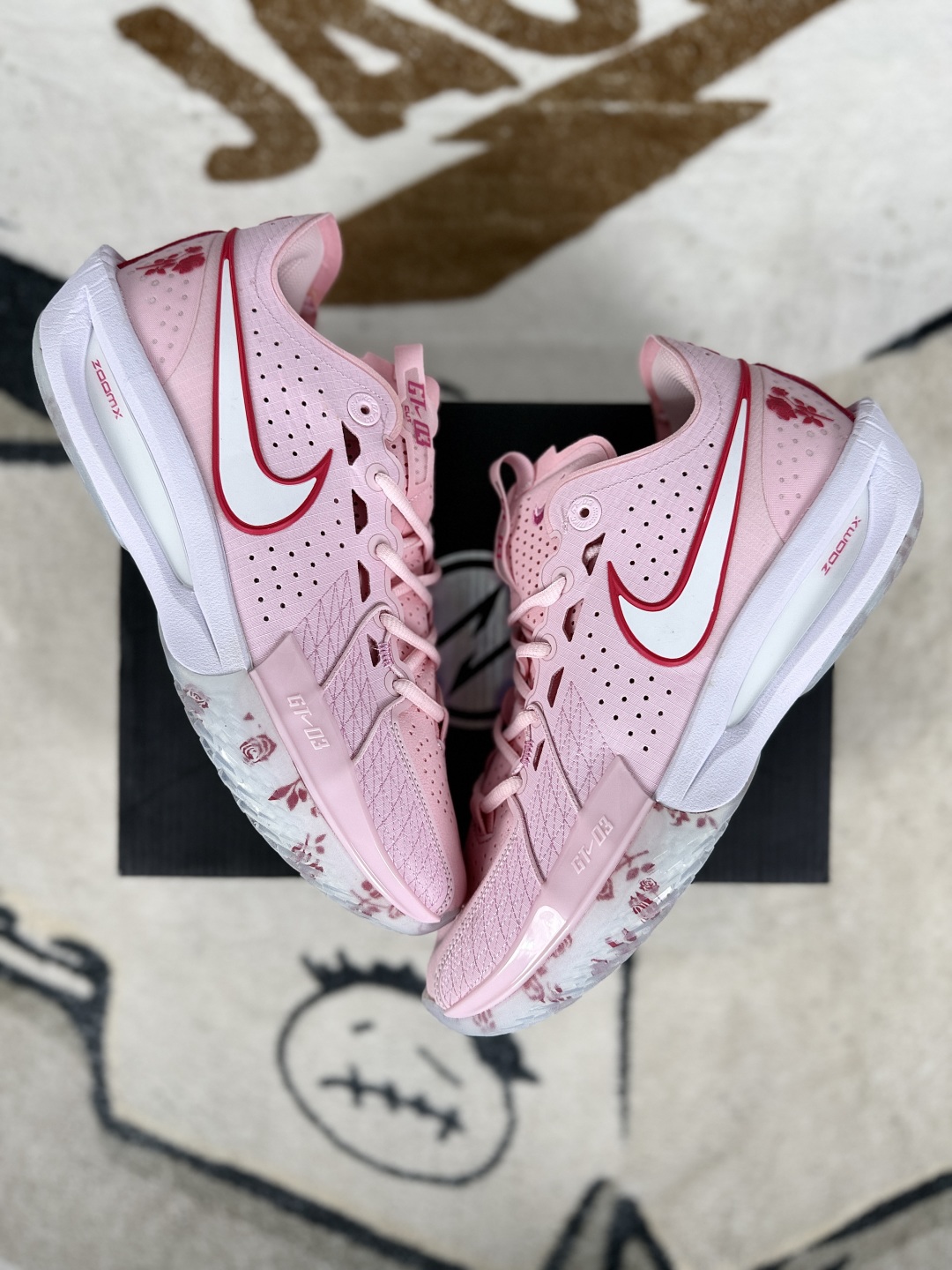 Nike Air Zoom G.T. Cut 3 EP Basketball Shoes - Low Top, Pink Floral Design 5 cmp i1749295930322 7938 0 6