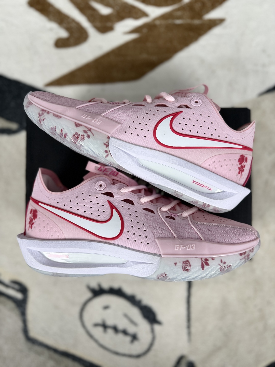 Nike Air Zoom G.T. Cut 3 EP Basketball Shoes - Low Top, Pink Floral Design 8 cmp i1749295930322 9653 0 7