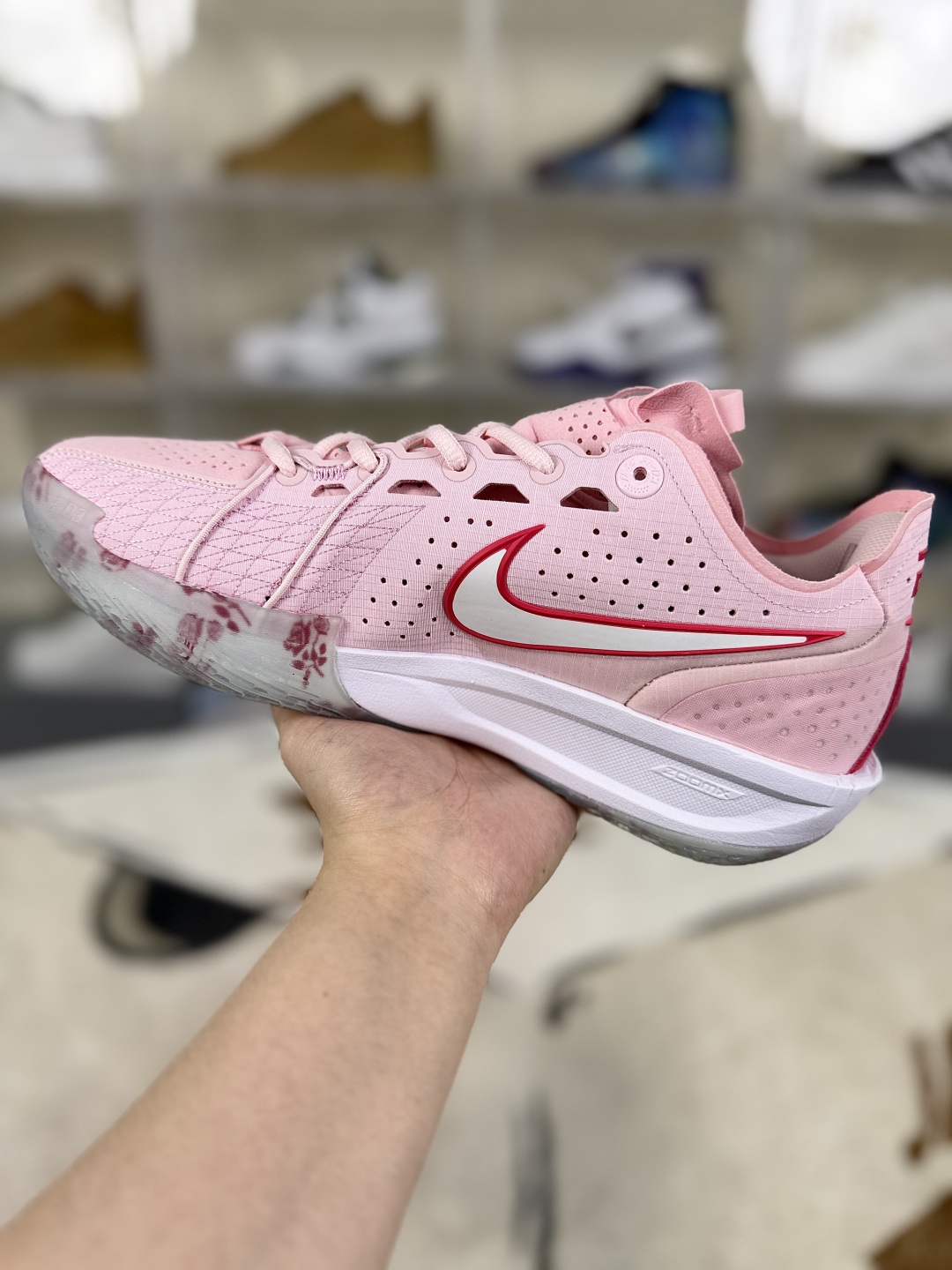 Nike Air Zoom G.T. Cut 3 EP Basketball Shoes - Low Top, Pink Floral Design 2 cmp i1749295932000 5587 0 1
