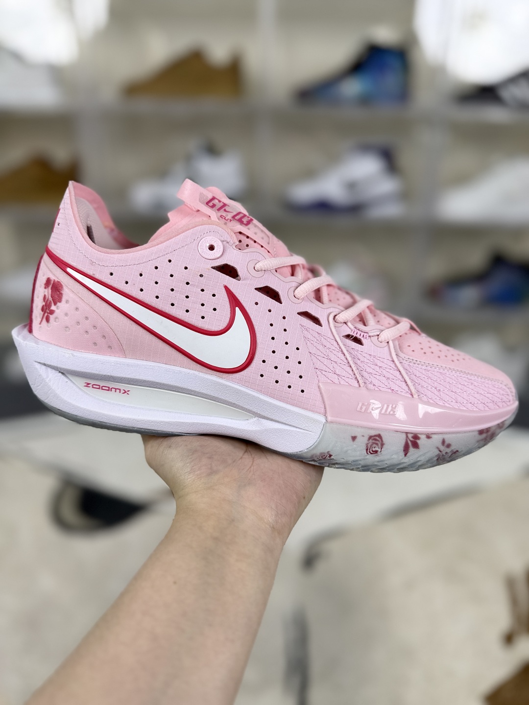 Nike Air Zoom G.T. Cut 3 EP Basketball Shoes - Low Top, Pink Floral Design 1 cmp i1749295932018 6029 0 0